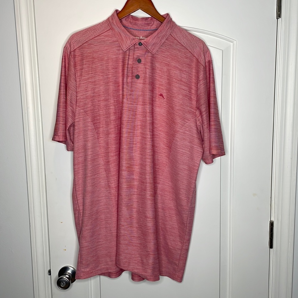 Tommy Bahama IslandZone polo XLT/TGL pink papaya color